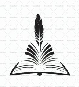 Offenes Buch und Feder